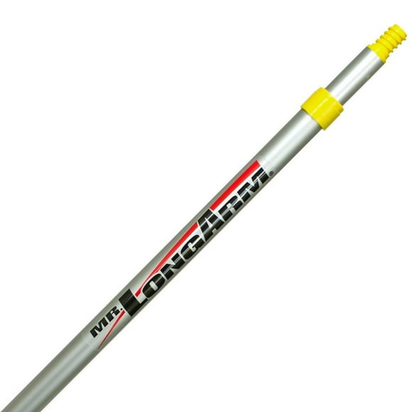 Mr Longarm Extension Handle 9248 TWIST-LOCK; Used With Standard Threaded Tools/Paint Rollers/Edgers And Dusters; Extendable; 4-1/4 To 8 Foot Length; Anodized Aluminum