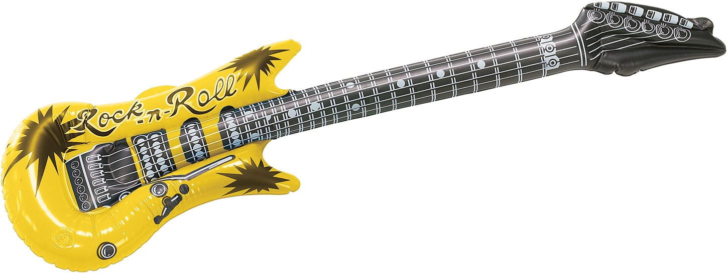 LARGE INFLATABLE GUITAR Blow Up Fancy Dress Hen Party Prop Musical Disco 106cm LARGE INFLATABLE GUITAR Blow Up Fancy Dress Hen Party Prop Musical Disco 106cm