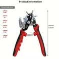 thumbnail image 3 of belt hole puncher for leather - Hole Punch - Eyelet Punch Plier Hole Punch Tool Leather Belt Hole Puncher for Watchband Strap Leathercraft Projects Industrial Grommet Setter Red, 3 of 6