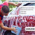 thumbnail image 3 of 16-piece Set 15pcs Car Microfiber Wiping Cloths Polishing Drying Washing Cleaning Cloths Thick Large Size Cloth Scratch Resistant, 15.75 x 15.75 Inch (Light Blue), 3 of 4