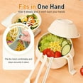thumbnail image 3 of Microwave Ramen Cooker Bowl with Lid & Chopsticks - Instant Ramen Bow with Drainage, for College Dorm, Apartment & Office(Pink), 3 of 9