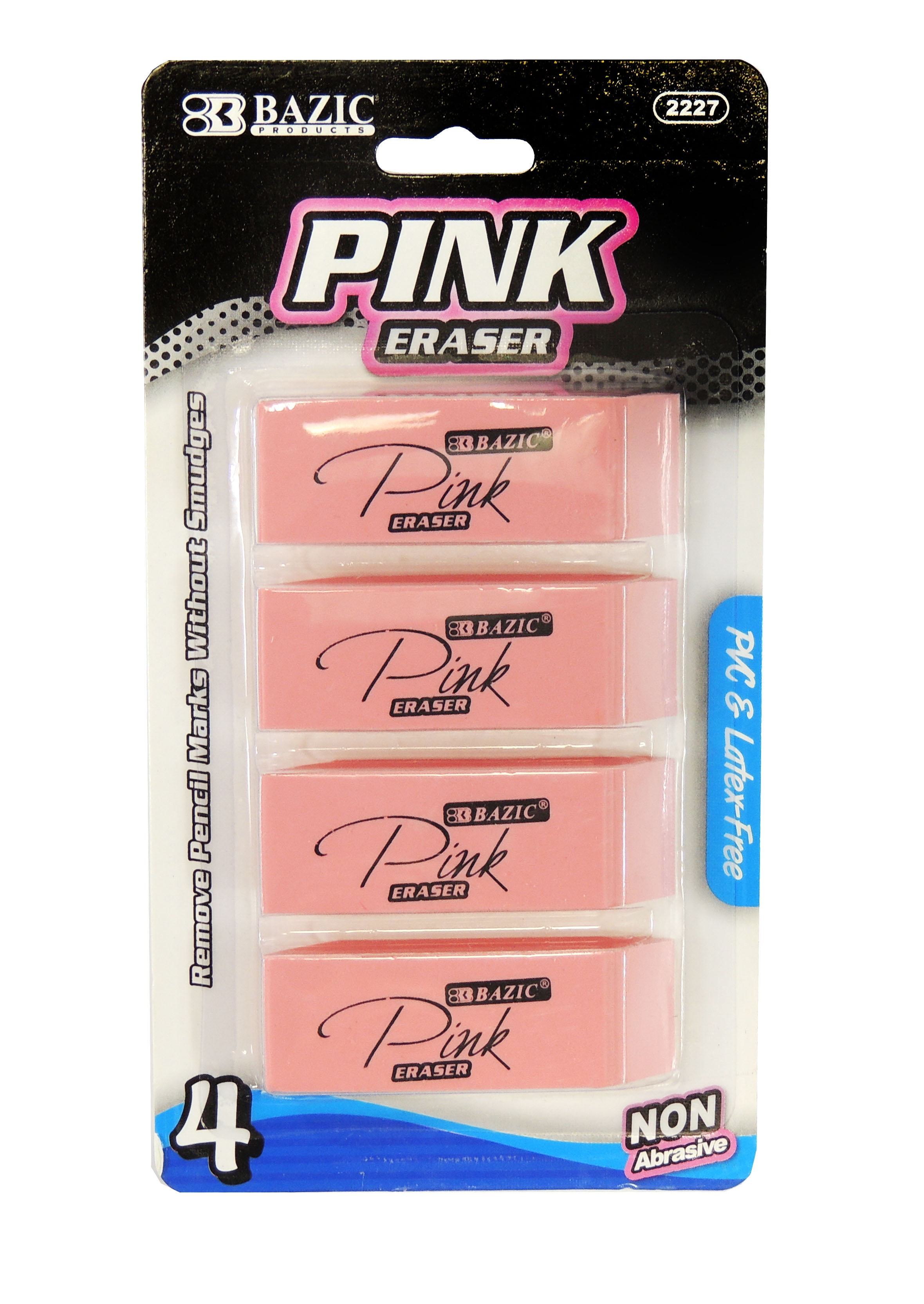 Eraser 4Pk Assorted Color - 1 count only - Walmart.com