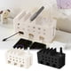 thumbnail image 1 of Caja de Gestión de Cable 1-Pack | Organizador de plástico para ocultar cables, regletas eléctricas, múltiples agujeros para cables, almacenamiento grande, blanco, 30×12×11cm | Soluciones para, 1 of 7