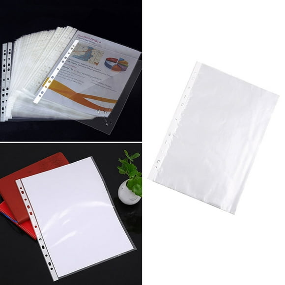 OULII 100pcs Heavy Duty Page Protectors for Office Use Paper Cover for Teachers