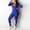 Blue, variant on Noarlalf Workout Sets for Women Ladies Zip Hooded Two Piece Activewear Long Sleeve Top and Pants Set Hot Pink M