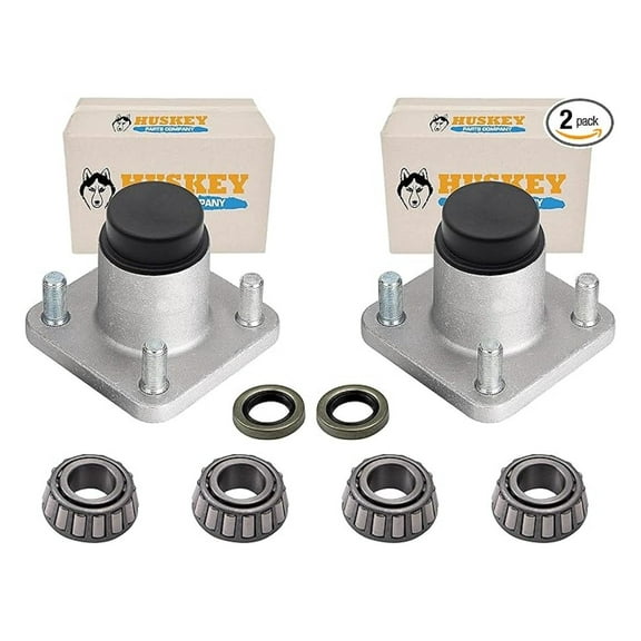 Huskey 2X Front Wheel Hub Bearing Assemblies for EZGO Golf Carts TXT/Medalist G&E Models 2001 and Newer - Replace # 70895G01 Bearings