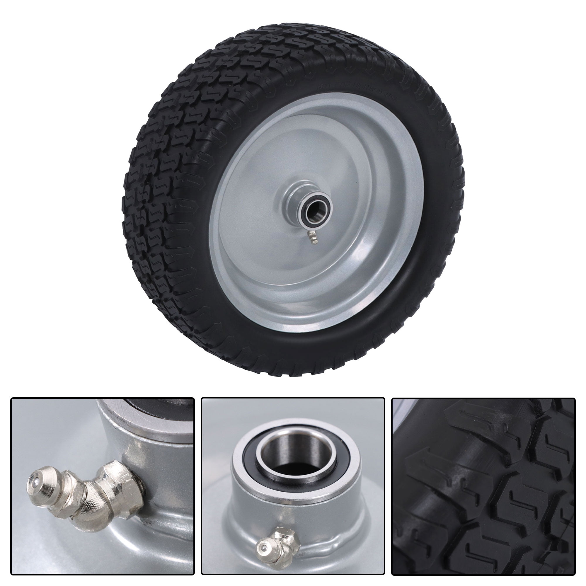 ALL-CARB 2pack 13x5.00-6 Solid Riding Lawn Mower Tire with 3/4" Axle Hole PU Tires and Wheel