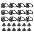 thumbnail image 1 of Unique Bargains 6x8mm Ball Head Stud Rivets Screw Back with O Ring, 12Pack Button Nipple Rivet, Metallic Black, 1 of 4