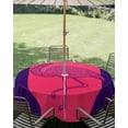 thumbnail image 2 of Pink Navy Blue Flamingo Outdoor Tablecloth with Umbrella Hole, Summer Beach Coastal Modern Art Spillproof Waterproof Outdoor Table Cover, Patio Tablecloths for Party/Garden/Picnic, Round 54 inch, 2 of 9