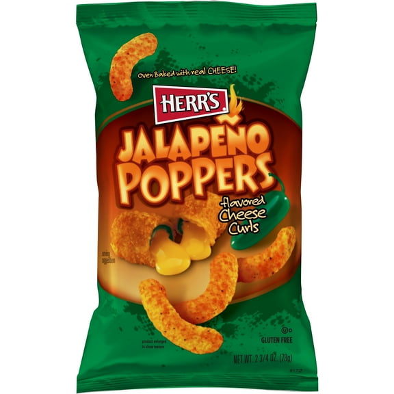 Herr's Jalapeño Poppers Flavored Cheese Curls - 2.75 oz