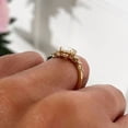 thumbnail image 4 of Jewelerix Oval Cut Diamond Engagement Ring Vermeil 14K Gold Cluster Side Stones, Elegant Bridal Jewelry Gift for Women, Perfect for Proposal Ring, 4 of 5