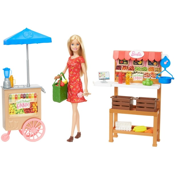 Barbie Sweet Orchard Farm Farmers Market with Barbie Doll Playset