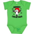 thumbnail image 3 of Inktastic Moooy Christmas with Cute Holstein Cow and Snowflakes Boys or Girls Baby Bodysuit, 3 of 5