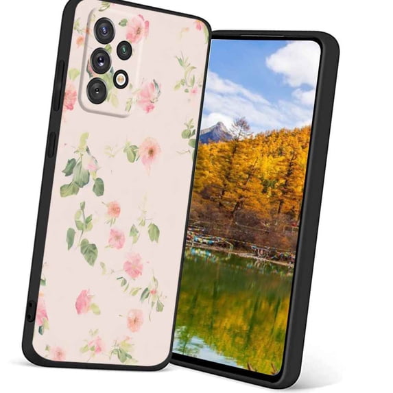 Floral-302 Phone Case, Degined for Samsung Galaxy A72 5G Case Men Women, Flexible Silicone Shockproof Case for Samsung Galaxy A72 5G
