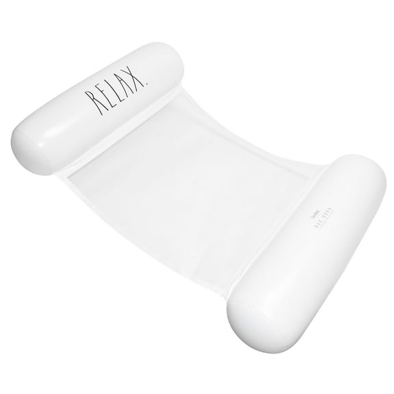 Rae Dunn: Relax Hammock Pool Lounge - 54"x 28", CocoNut Float, Inflatable Drifter, Exercise & Relaxation Chair, Ages 8 
