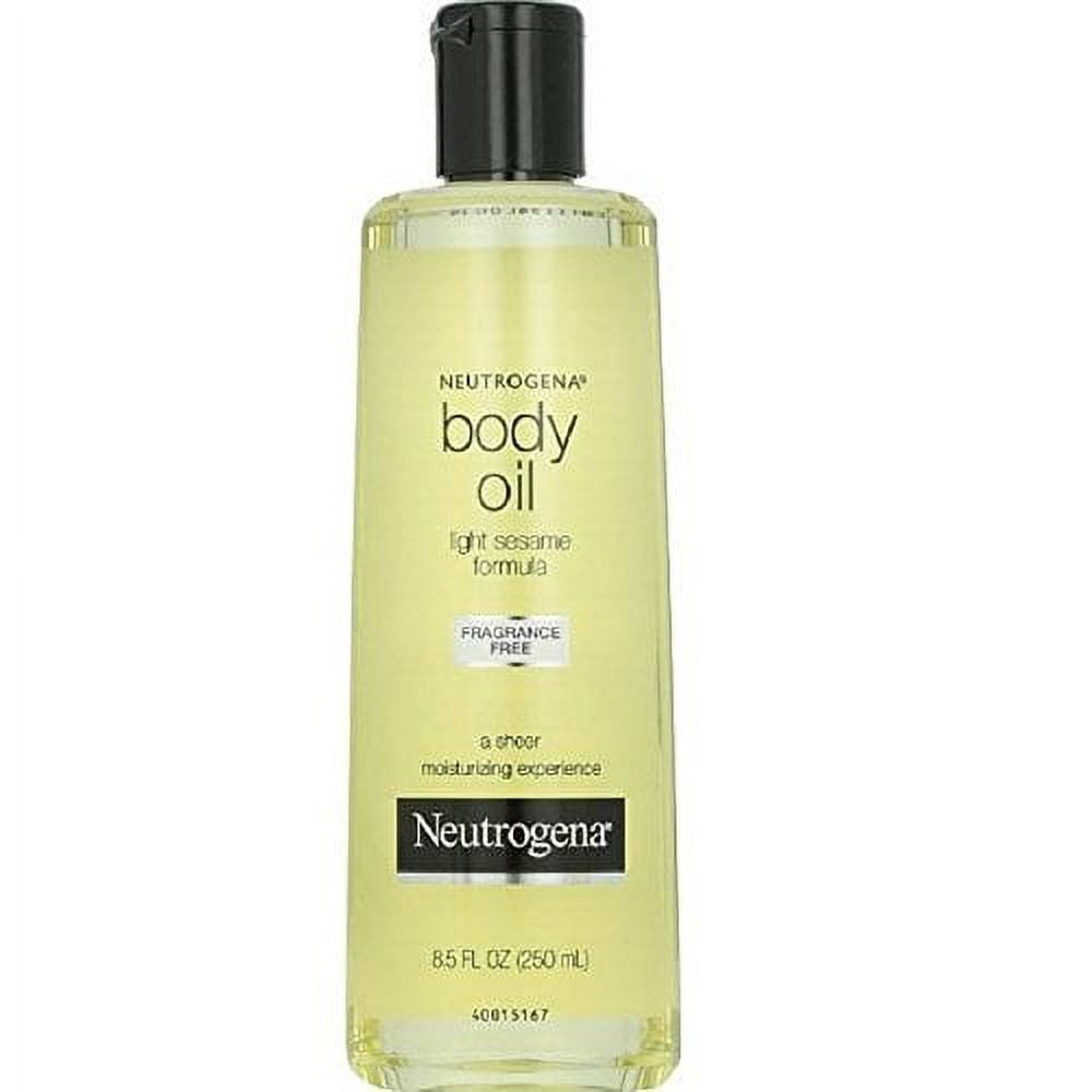 2 Pack Neutrogena Body Oil Fragrance Free Light Sesame Formula 8.5 Ounce