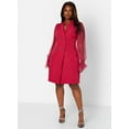 thumbnail image 2 of Rebdolls Women's Mesh Sleeve Mini Blazer Dress - Fuchsia - L, 2 of 6