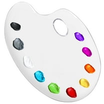 U.S. Art Supply 9.5" x 13.8" Clear Oval-Shaped Acrylic Painting Palette - Transparent Plastic Artist Paint Color Mixing Tray - Non-Stick, Easy Clean, Mix Acrylic, Oil - Adults, Kids, Students Crafts