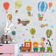 thumbnail image 1 of Cartoon Forest Animal Hot Air Balloon Train Wall Decals Animal Trip Wall Stickers, Children Kids Baby Home Room Nursery DIY Decorative Adhesive Art Wa, 1 of 4