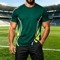 thumbnail image 6 of JTSRKL Mens Quick Dry Shirts Printed Crewneck Short Sleeve Breathable Lightweight Tees Summer Gym Training Big Size Active Sport Tops, 6 of 9