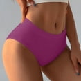 thumbnail image 3 of HNMKIU Seamless Panties for Women Mid High Waist Solid Color Breathable Comfortable Briefs for Everyday Wear Womens Underwear 删掉,XL, 3 of 5