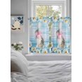 thumbnail image 3 of Blue Easter Bunny 2 Panel Kitchen Curtains for Windows, Spring Daisy Modern Ombre Striped Bathroom Privacy Curtain, Home Décor Window Treatment for Bedroom/Living Room 55"x45", 3 of 6