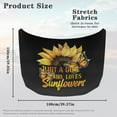 thumbnail image 5 of KUIFORTI Sunflower Car Hood Cover Protector Stretchable Hood Covers for Cars, All Weather Protection Universal Fit Sunflower Car Accessories for Women Polyester Elastic Fabrics Can be Washed, 5 of 6