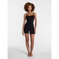 thumbnail image 2 of No Boundaries Fit Stretch Lace Trim Scoop Neck Romper, Women's XS-XXXL, 2 of 5