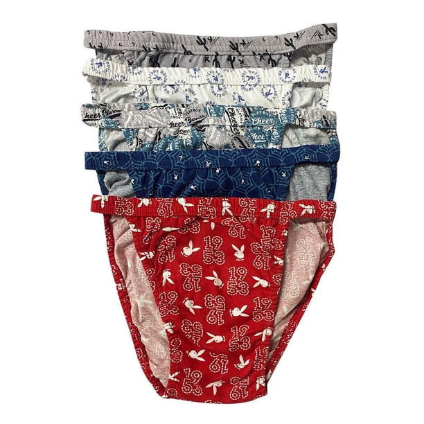Tanga Playboy Talla M multicolor 5 piezas