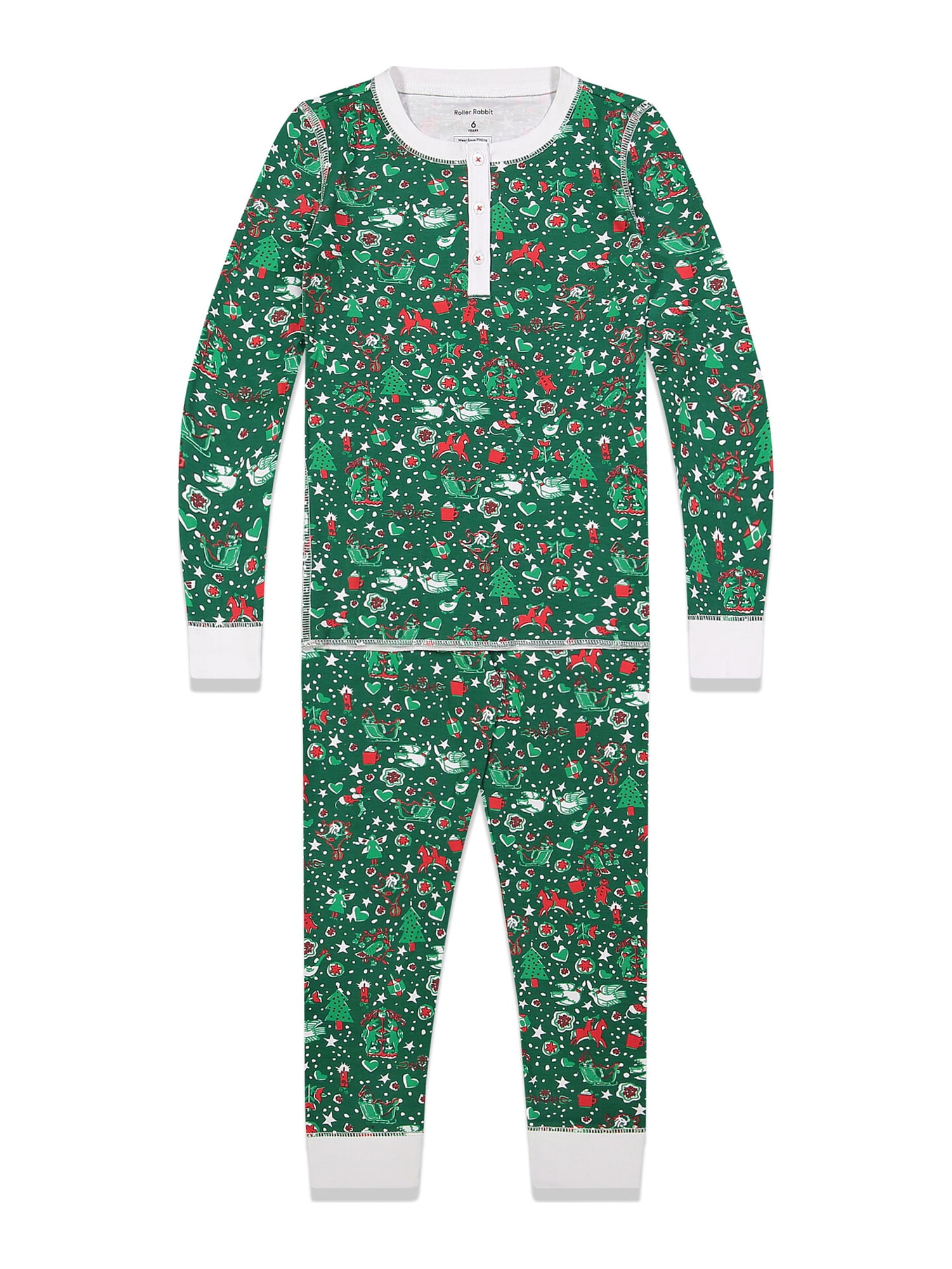 Roberta Roller Rabbit x Maisonette Holiday Medley Pajama Set 8 Years Red -  Walmart.com