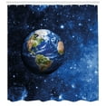 thumbnail image 3 of Ambesonne Space Shower Curtain, Planet Earth Solar System, 69"Wx75"L, Blue Green, 3 of 3