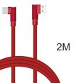 thumbnail image 2 of Langgg Double Elbow USB Cable 2A Sync Data Nylon Woven TPE High Speed Charging Cable for Android/IOS/Type-C, 2 of 7