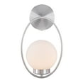 thumbnail image 4 of Aspen Creative 62708-09-1, 1-Light Wall Sconce / 8" W x 14" H x 7-1/2" E, Satin Nickel Finish w/ Opal Glass, Bulb Not Included, 4 of 8