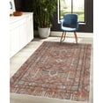 thumbnail image 4 of Modern Decorative Rug, Colorful Abstract Pipe Look Lines Ethnic Tribal Motifs Bohemian Cultural Pattern, Quality Carpet for Bedroom Dorm and Living Room, 6 Sizes, Salmon Rust, by Ambesonne, 4 of 4