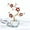 Red, variant on Ornalrist Crystal Purple Plum Blossom Flowers with Golden Metal Flower Stem Friends Women Birthday, Glass Figurines Collectible Home Table Decor