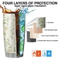 thumbnail image 7 of 20 Oz Pioneer Floral Pattern Coffee Tumbler Double Wall Insulated Stainless Steel Water Bottle | Metal Reusable Thermoses Flask with Cup Cap | Leak & Sweat Proof with Anti-Dust Lid, 7 of 7