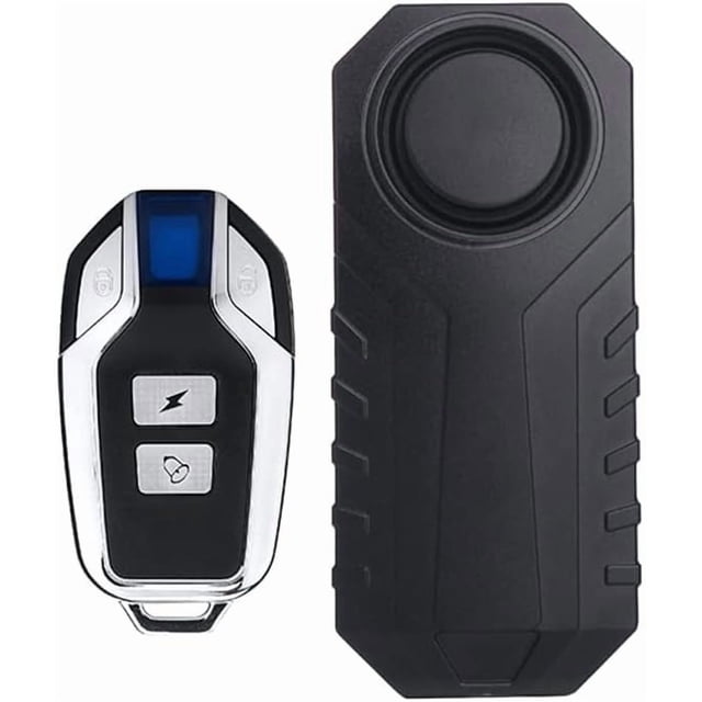 Wireless Motorcycle Bike Alarm, Anti-Theft Security Motorcycle Bike Alarm with Remote Control Waterproof Vibration Alarm 113dB Super Loud Adjustable Sensitivity