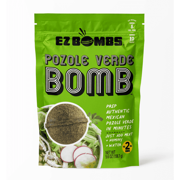 EZ Bombs Pozole Verde Bomb Seasoning, 2 Pack – Authentic Mexican Soup Mix for Traditional Pozole Verde , Made with Herbs & Spices for Quick and Flavorful Meals