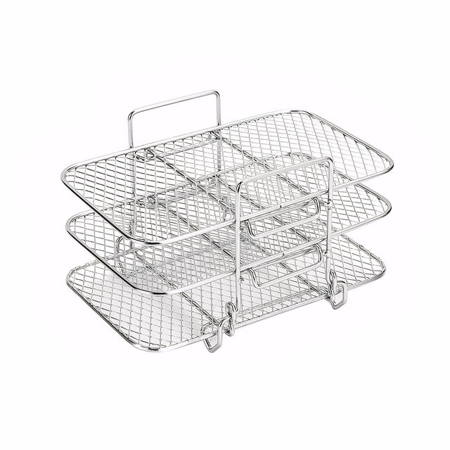 Rejilla para Asar Freidora Aire Apilable 3 Capas Multifuncional Casera