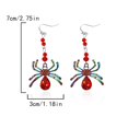 thumbnail image 3 of Gothic Spider Dangle Earrings for Women - Vintage Punk Halloween Jewelry with Colorful Crystals, -Cute Drop Earrings for Goth, Emo & Alternative Fashion, 3 of 4