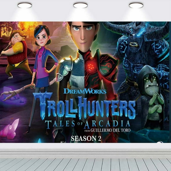 Trollhunters Party Supplies Taspestry Poster Banner Backdrop Background Wall Decor