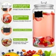 thumbnail image 4 of 2 Pcs 2 Gallon Glass Drink Dispenser for Parties Beverage Dispenser with Stainless Steel Spigot and Chalkboard for Jar Drink Water Juice, 4 of 6