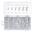 thumbnail image 1 of 150PCS Spring Cotter Pin Assortment Set Galvanized Steel R Shaped Trailer Hitch Pins Fastener, 1 of 5