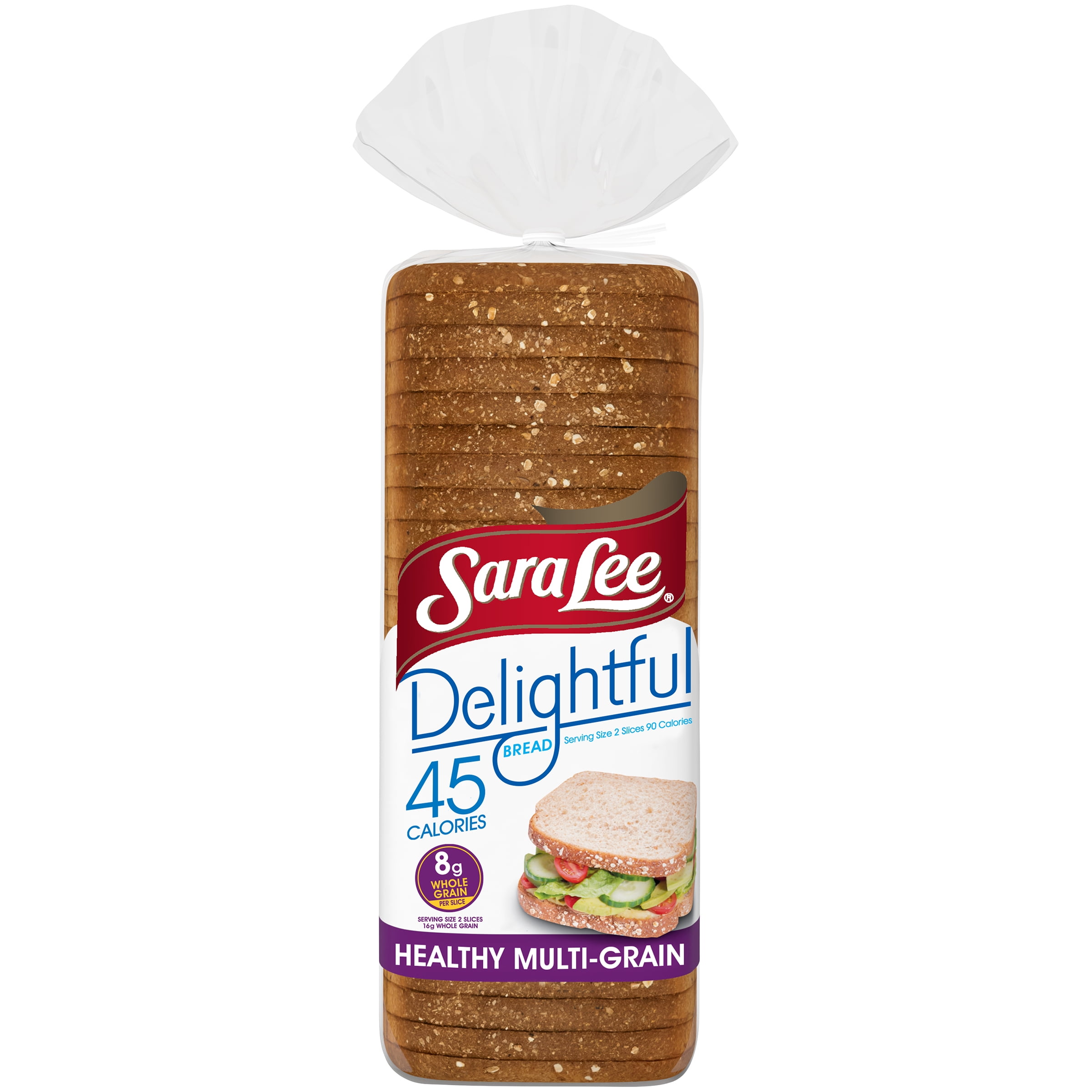 Sara Lee Delightful Healthy Multi Grain Sandwich Bread, 20 Oz Loaf of Multigrain Bread