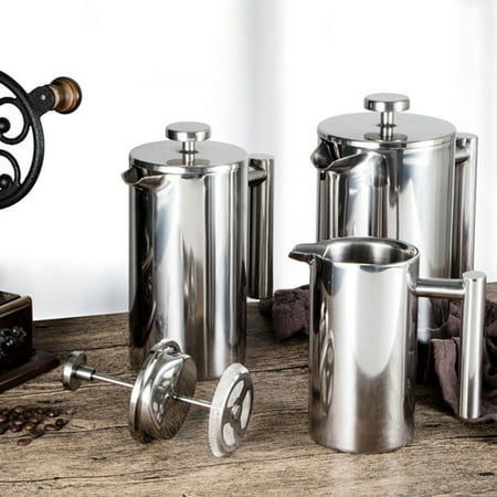 

Hariumiu Camping Coffee Maker 800ml/350ml/1000ml Coffee Press Pot Stainless Steel Portable Coffee Maker for Home Kitchen Filter Construction for Full-bodied