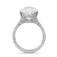 thumbnail image 3 of HeartsAndYou 5ct Oval Cut Moissanite Solitaire Engagement Ring for Women 18k White Gold over Silver Round Accents, 3 of 7