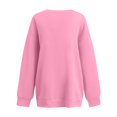 thumbnail image 5 of Women's Oversized V-Neck Fleece Pullover Sweatshirt, Long Sleeve Soft Comfortable No Hood Casual Top with Relaxed Fit for 2025 Fall Season, Daily Wear and Layering Outfits Pink XL, 5 of 9