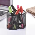 thumbnail image 3 of Magnetic Metal Mesh Pencil Holder, Wire Mesh Storage Basket Organizer with Strong Magnet for Refrigerator, Whiteboard, Locker Accessories, Office Supplies Organizers, 3 Slot Black, 3 of 6