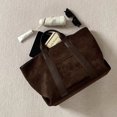 thumbnail image 2 of Bolso Mano para Mujer Hombro Gran Capacidad Vintage Gamuza (café), 2 of 6