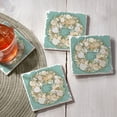 thumbnail image 2 of CounterArt "Coastal Wreath" Single Image Absorbent Stone Tumbled Tile Coaster 4 Pack, 2 of 9